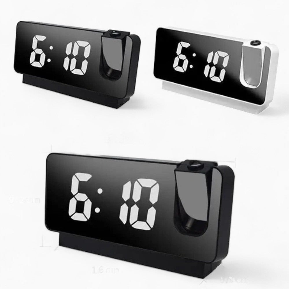Réveil Digital Projection Plafond avec Gros Chiffres et Port USB - vue éditoriale 1 Image