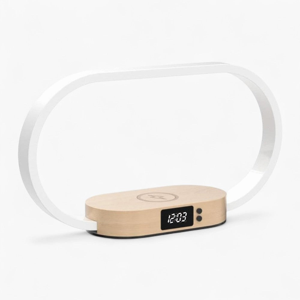 Réveil Luminothérapie Lampe avec Chargeur sans Fil et Port USB - vue éditoriale 2 Image