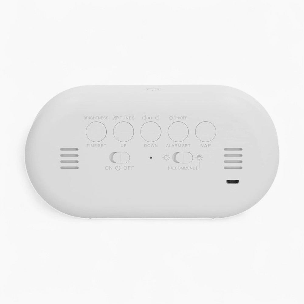 Réveil Numérique Design Avec Éclairage Led et Veilleuse Sans Fil - vue éditoriale 1 Image
